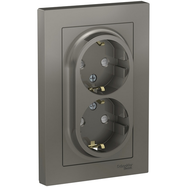 

Розетка двойная с заземлением (сталь) Systeme Electric AtlasDesign ATN000926, Серый, AtlasDesign ATN000926