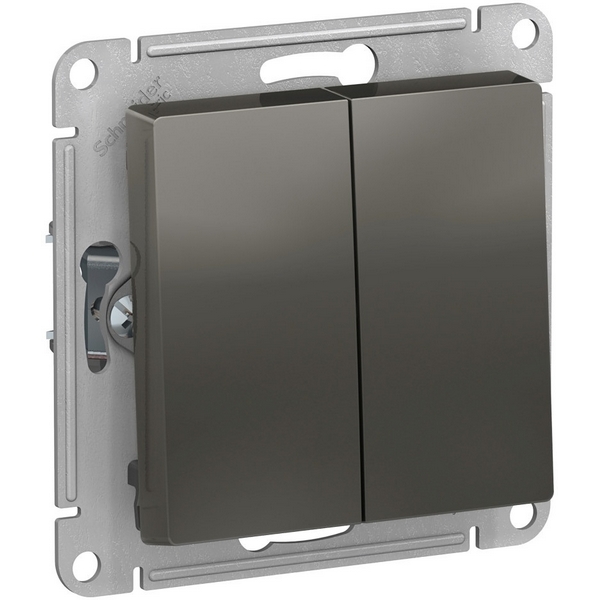 

Выключатель двухклавишный (сталь) Systeme Electric AtlasDesign ATN000965, Серый, AtlasDesign ATN000965