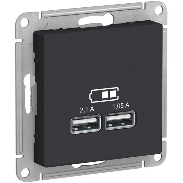 

Розетка USBх2 (карбон) Systeme Electric AtlasDesign ATN001033, Черный, AtlasDesign ATN001033