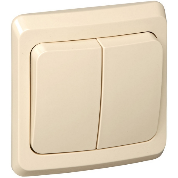 

Выключатель двухклавишный (кремовый) Systeme Electric Этюд BC10-002K, Этюд BC10-002K