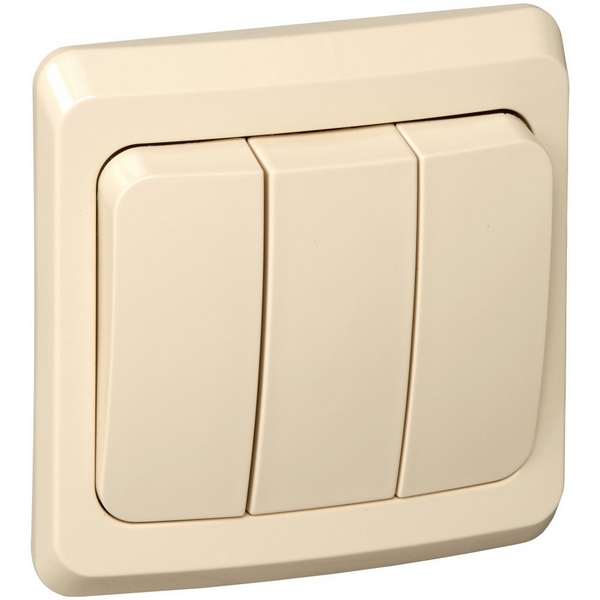

Выключатель трехклавишный (кремовый) Systeme Electric Этюд BC10-003K, Этюд BC10-003K