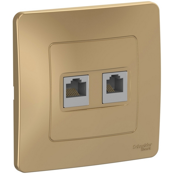 

Розетка телефонная RJ-11 + Ethernet RJ-45 (титан) Systeme Electric Blanca BLNIS045114, Blanca BLNIS045114