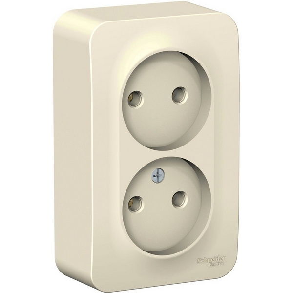 

Розетка двойная без заземления (молочный) Systeme Electric Blanca BLNRA000212, Blanca BLNRA000212
