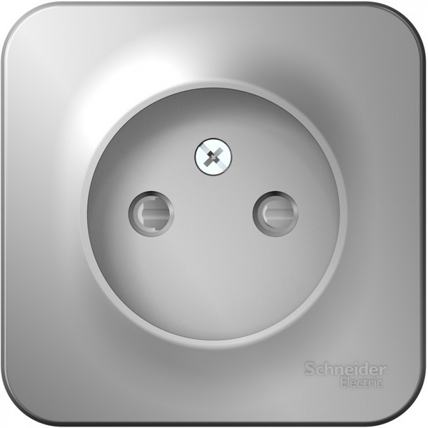 

Розетка без заземления со шторками (алюминий) Systeme Electric Blanca BLNRA001113, Blanca BLNRA001113