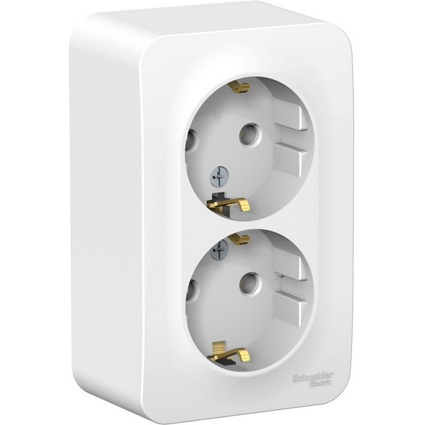 

Розетка двойная с заземлением (белый) Systeme Electric Blanca BLNRA010211, Blanca BLNRA010211