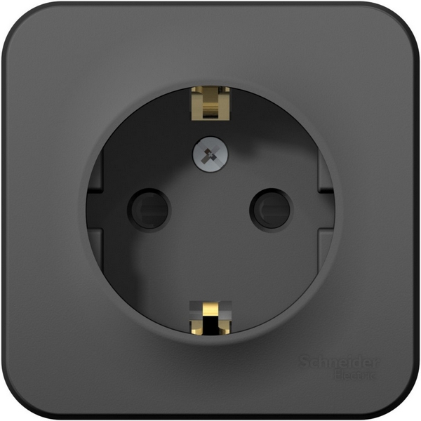 Изображение товара Розетка накладная с заземлением и шторками Systeme Electric Blanca BLNRA011116