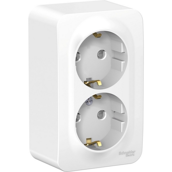 

Розетка двойная с заземлением и шторками (белый) Systeme Electric Blanca BLNRA011211, Blanca BLNRA011211