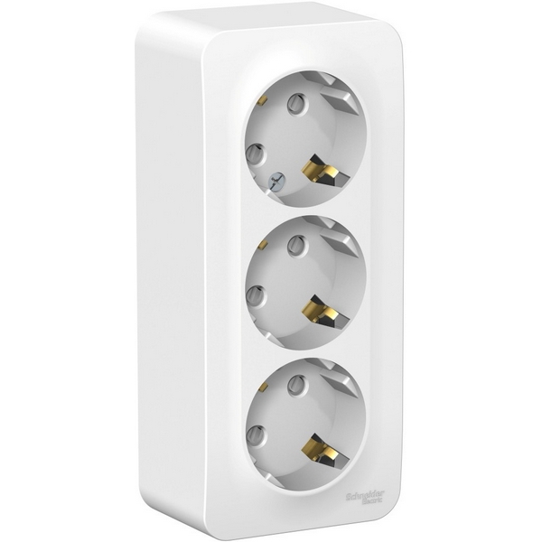 

Розетка тройная с заземлением и шторками (белый) Systeme Electric Blanca BLNRA011311, Blanca BLNRA011311