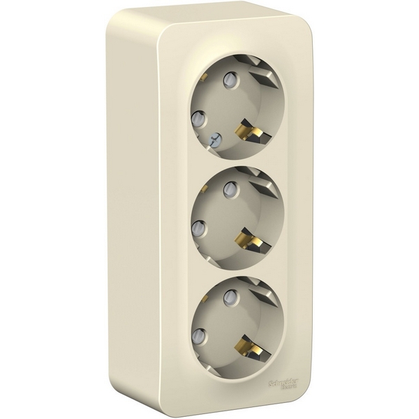 

Розетка тройная с заземлением и шторками (молочный) Systeme Electric Blanca BLNRA011312, Blanca BLNRA011312