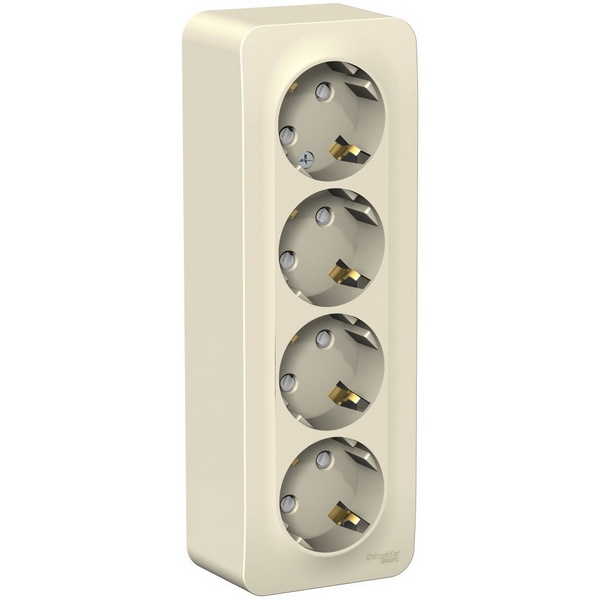 

Розетка четверная с заземлением и шторками (молочный) Systeme Electric Blanca BLNRA011412, Blanca BLNRA011412