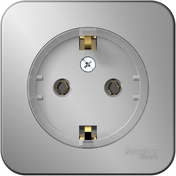 

Розетка с заземлением (алюминий) Systeme Electric Blanca BLNRA110113, Blanca BLNRA110113