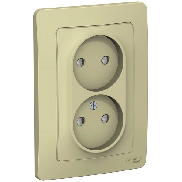 

Розетка двойная без заземления со шторками (бежевый) Systeme Electric Blanca BLNRS000127, Blanca BLNRS000127