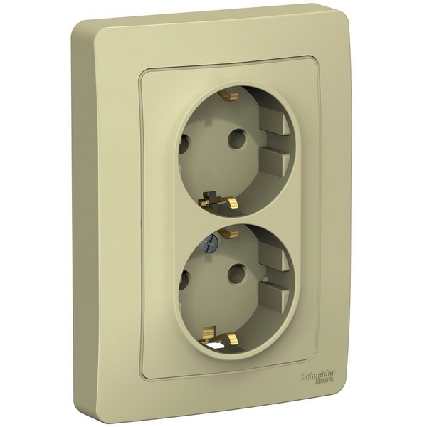 

Розетка двойная с заземлением (бежевый) Systeme Electric Blanca BLNRS001027, Blanca BLNRS001027