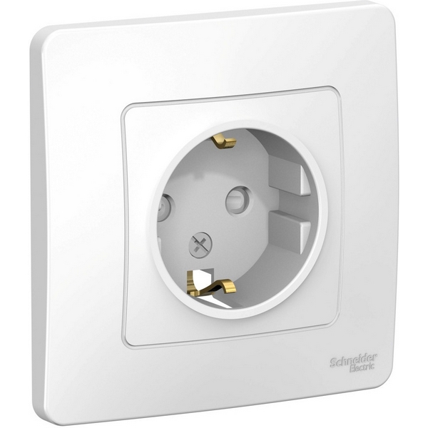 

Розетка с заземлением и шторками (белый) Systeme Electric Blanca BLNRS001111, Blanca BLNRS001111