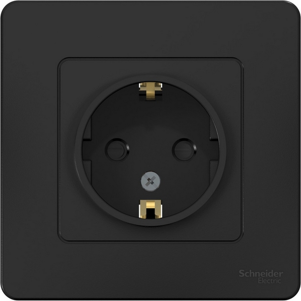 Изображение товара Встраиваемая розетка с заземлением и шторками Systeme Electric Blanca BLNRS001116