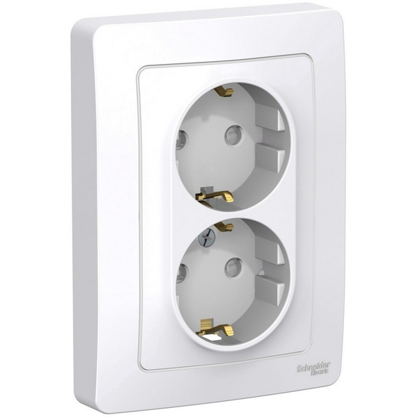 

Розетка двойная с заземлением и шторками (белый) Systeme Electric Blanca BLNRS001121, Blanca BLNRS001121