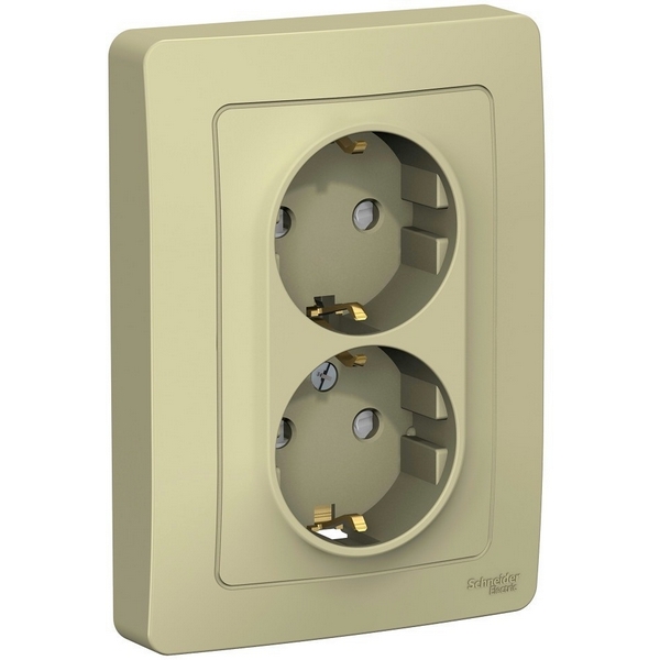 

Розетка двойная с заземлением и шторками (бежевый) Systeme Electric Blanca BLNRS001127, Blanca BLNRS001127
