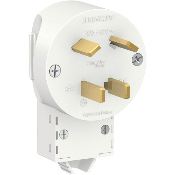 

Вилка с заземлением для электроплиты 32А 440В (белый) Systeme Electric Blanca BLNSV003241, Blanca BLNSV003241