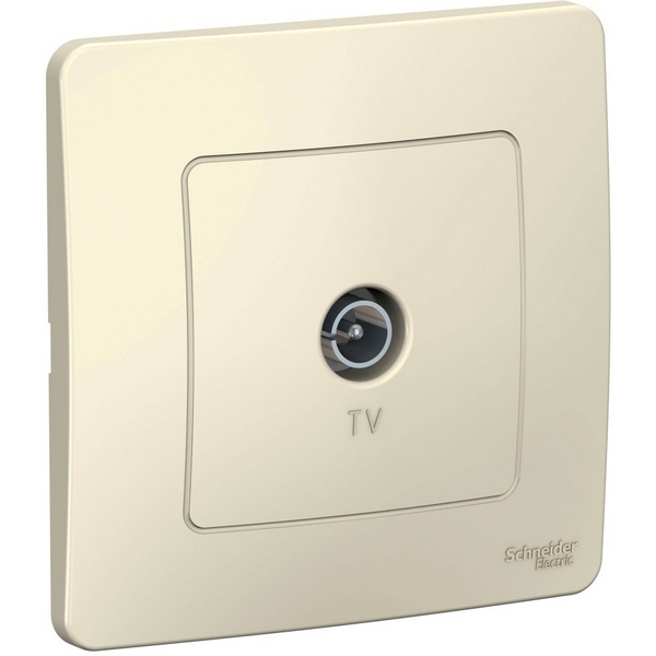 Изображение товара Встраиваемая оконечная ТВ-розетка Systeme Electric Blanca BLNTS000012 молочного цвета