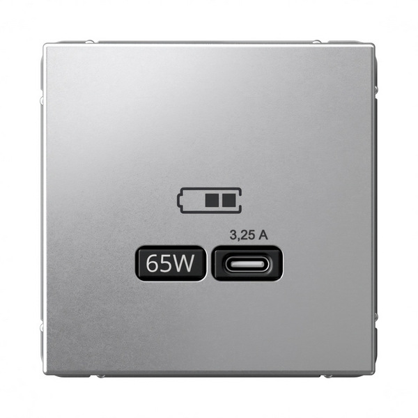Изображение товара Розетка с быстрой зарядкой USB Type-C 65Вт (алюминий) Systeme Electric GAL000327