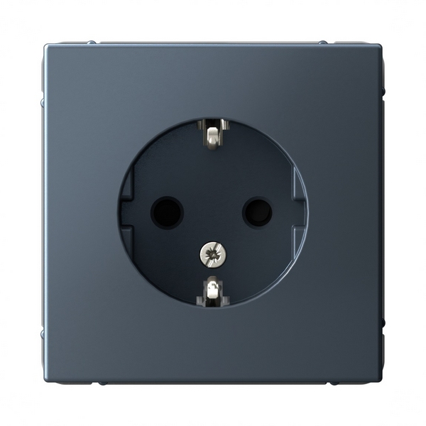 Розетка с заземлением и шторками (грифель) Systeme Electric GAL000745