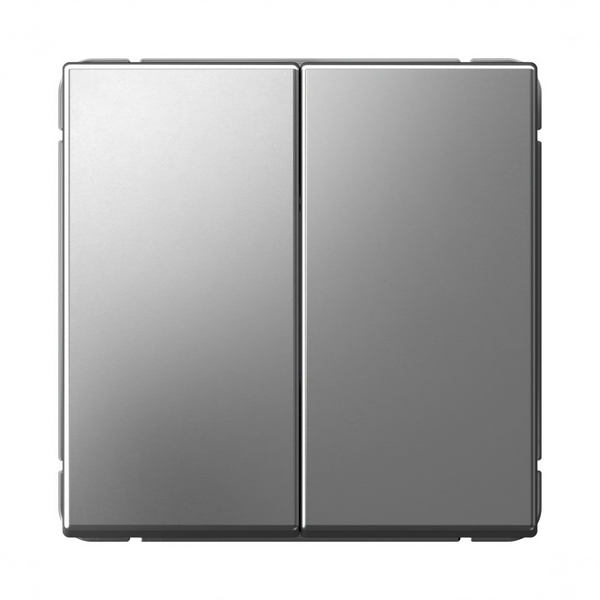 Выключатель двухклавишный (сталь) Systeme Electric GAL000951