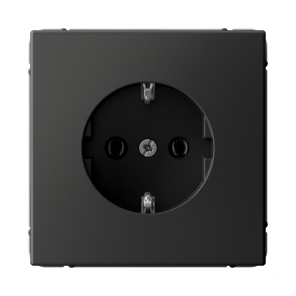 Розетка с заземлением (базальт) Systeme Electric GAL001443S