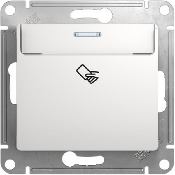 

Карточный выключатель одноклавишный с подсветкой (белый) Systeme Electric Glossa GSL000169, Glossa GSL000169