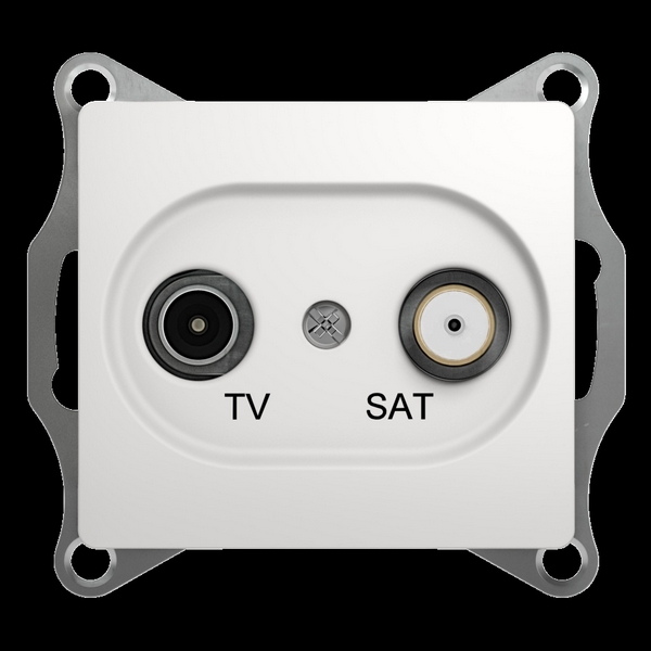 

Розетка телевизионнная проходная TV+SAT (белый) Systeme Electric Glossa GSL000198, Glossa GSL000198