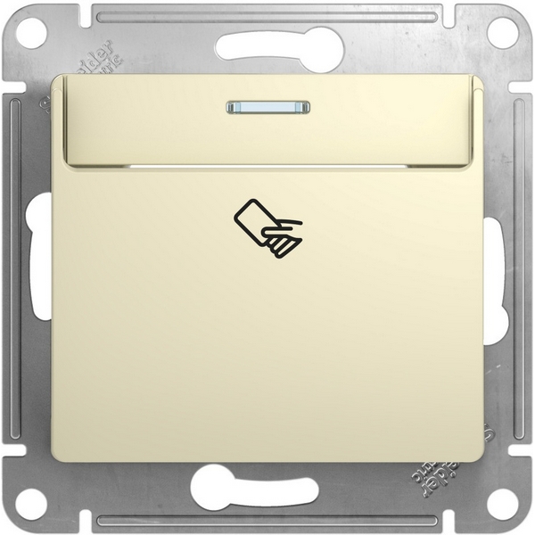 

Карточный выключатель одноклавишный с подсветкой (бежевый) Systeme Electric Glossa GSL000269, Glossa GSL000269