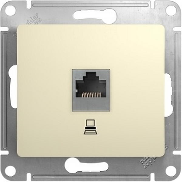 

Розетка Ethernet RJ-45 (бежевый) Systeme Electric Glossa GSL000281K, Glossa GSL000281K