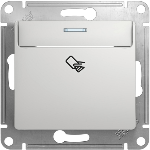 

Карточный выключатель одноклавишный с подсветкой (алюминий) Systeme Electric Glossa GSL000369, Glossa GSL000369