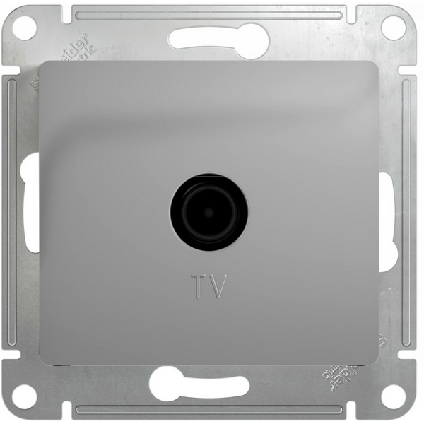 

ТВ-розетка проходная (алюминий) Systeme Electric Glossa GSL000392, Glossa GSL000392