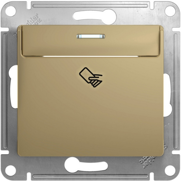 

Карточный выключатель одноклавишный с подсветкой (титан) Systeme Electric Glossa GSL000469, Glossa GSL000469