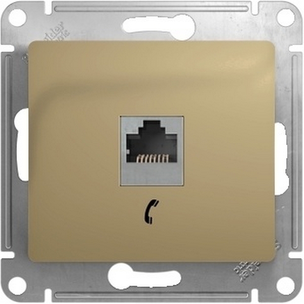 

Телефонная розетка RJ-11 (титан) Systeme Electric Glossa GSL000481T, Glossa GSL000481T