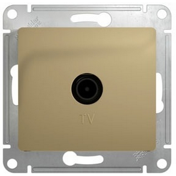 

ТВ-розетка проходная (титан) Systeme Electric Glossa GSL000492, Glossa GSL000492