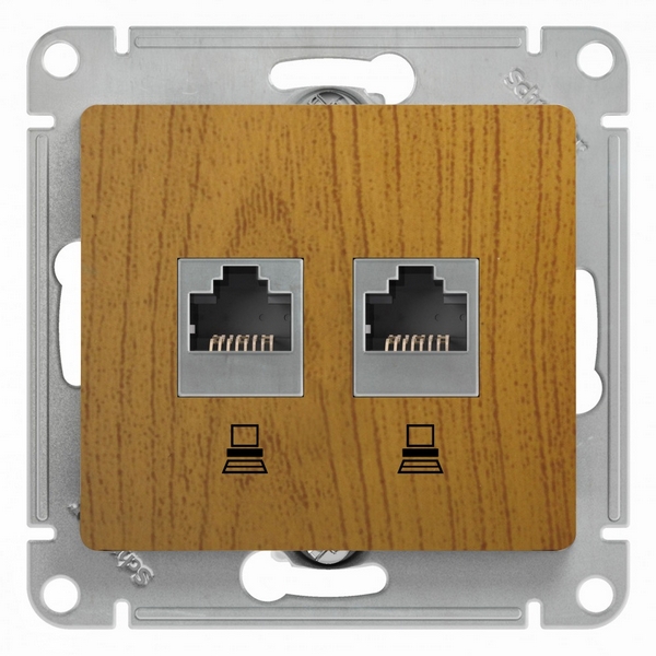 

Розетка двойная Ethernet RJ-45 (дуб) Systeme Electric GSL000585KK, GSL000585KK