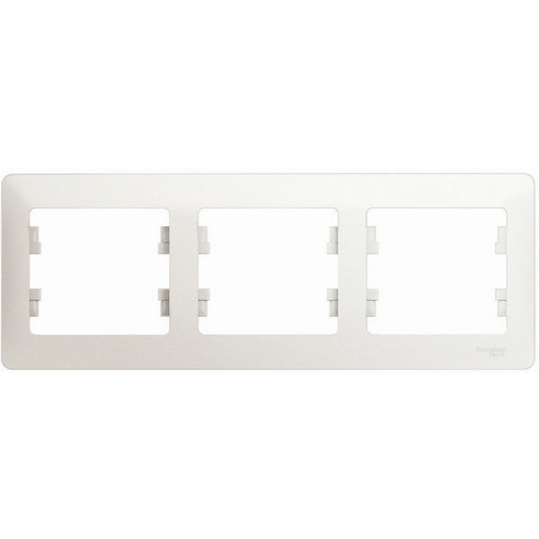 

Рамка на 3 поста (перламутровый) Systeme Electric Glossa GSL000603, Glossa GSL000603