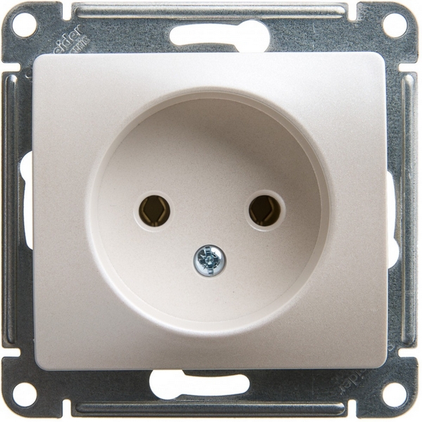 

Розетка встраиваемая без заземления (перламутровый) Systeme Electric Glossa GSL000641, Glossa GSL000641