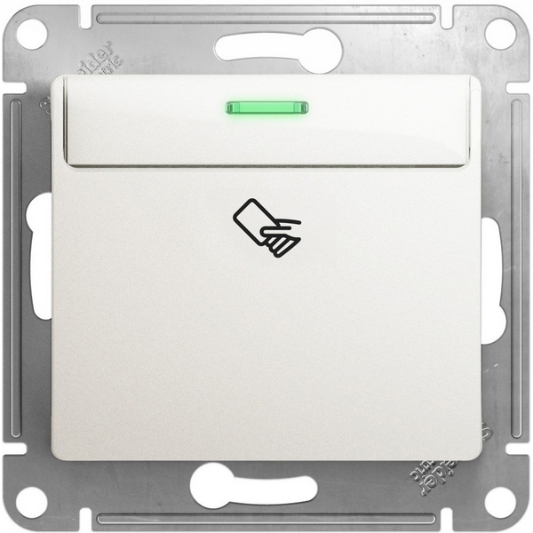 

Карточный выключатель одноклавишный с подсветкой (перламутровый) Systeme Electric Glossa GSL000669, Glossa GSL000669