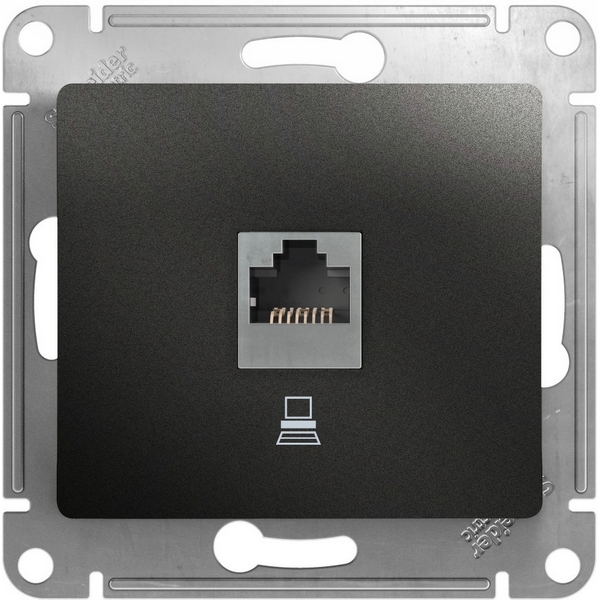 

Розетка Ethernet RJ-45 (антрацит) Systeme Electric Glossa GSL000781K, Серый, Glossa GSL000781K