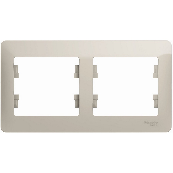 

Рамка на 2 поста (молочный) Systeme Electric Glossa GSL000902, Glossa GSL000902