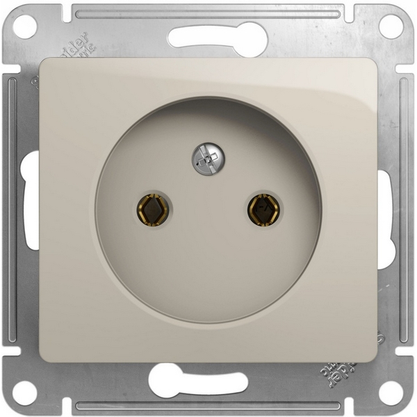 

Розетка без заземления (молочный) Systeme Electric Glossa GSL000941, Glossa GSL000941