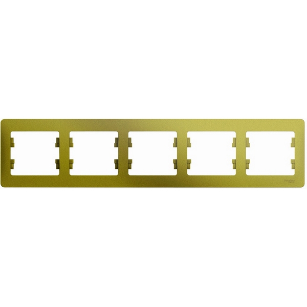 

Рамка на 5 постов (фисташковый) Systeme Electric Glossa GSL001005, Glossa GSL001005