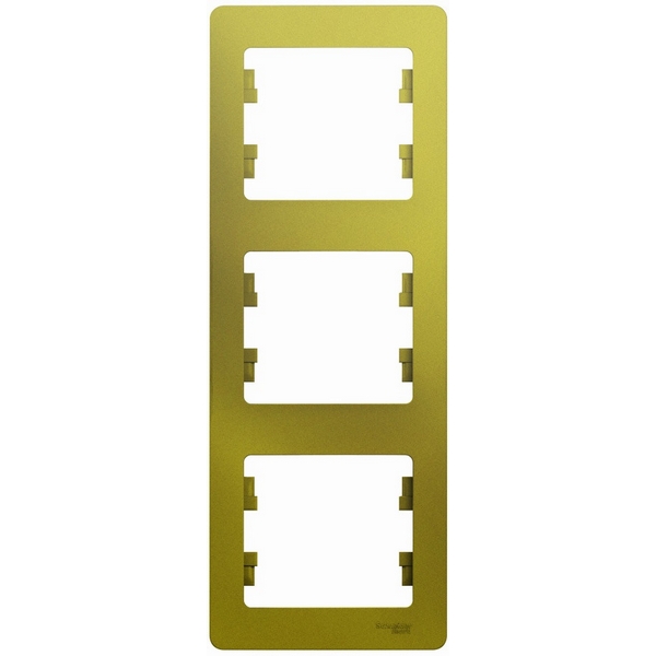 

Рамка на 3 поста (фисташковый) Systeme Electric Glossa GSL001007, Glossa GSL001007