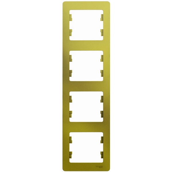 

Рамка на 4 поста (фисташковый) Systeme Electric Glossa GSL001008, Glossa GSL001008