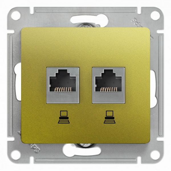 

Розетка двойная Ethernet RJ-45 (фисташковый) Systeme Electric GSL001085KK, GSL001085KK