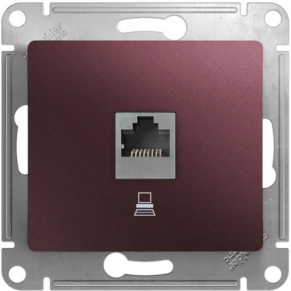 

Розетка Ethernet RJ-45 (баклажановый) Systeme Electric GSL001181K, Фиолетовый, GSL001181K