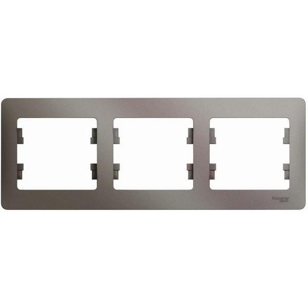 

Рамка на 3 поста (платина) Systeme Electric Glossa GSL001203, Серый, Glossa GSL001203