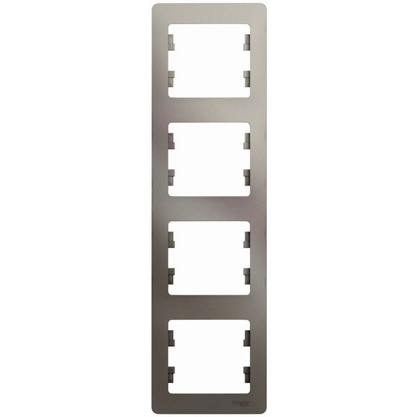 

Рамка на 4 поста (платина) Systeme Electric Glossa GSL001208, Серый, Glossa GSL001208